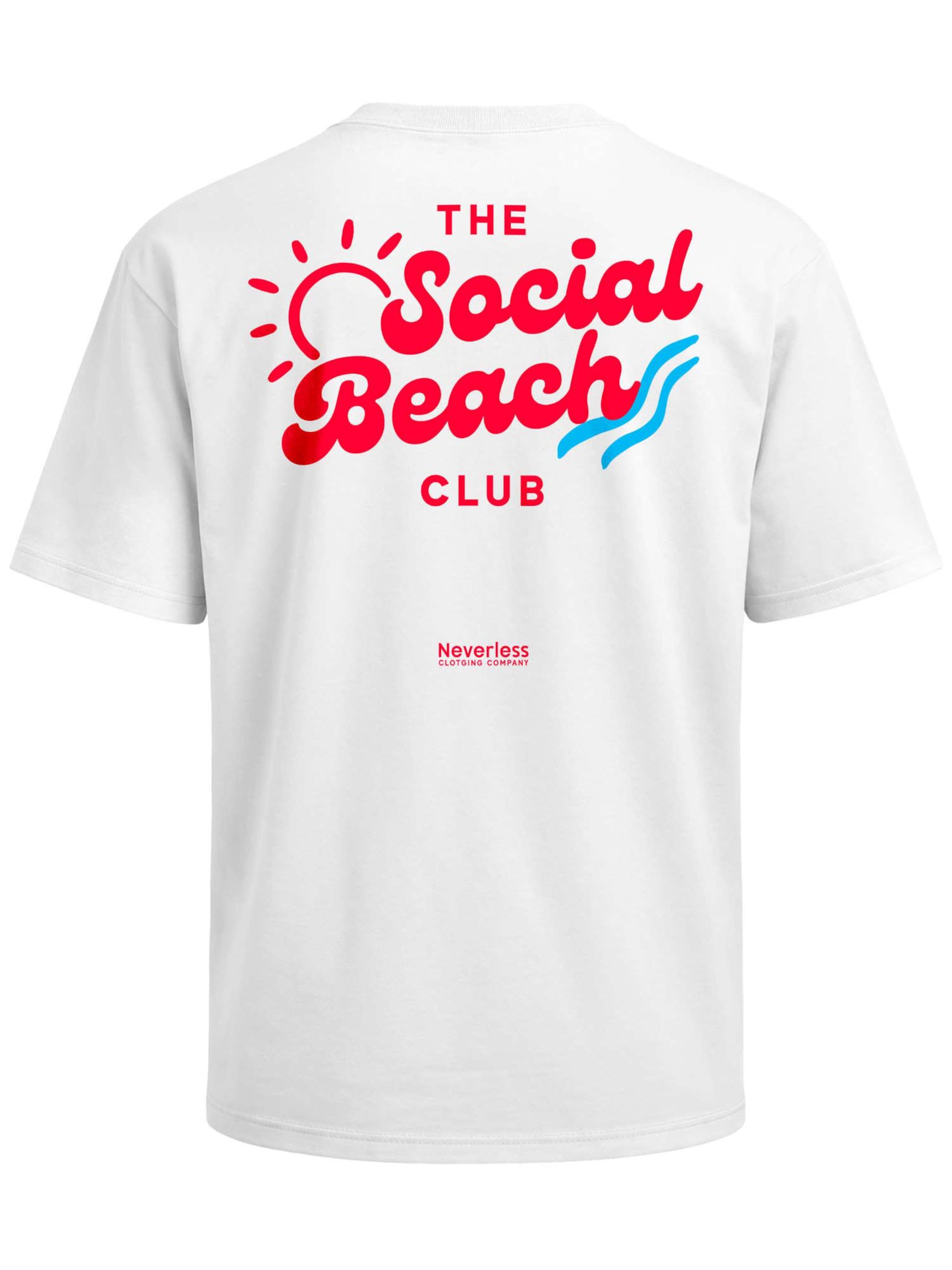 Neverless Shirt 'Beach Social Club' in White: front