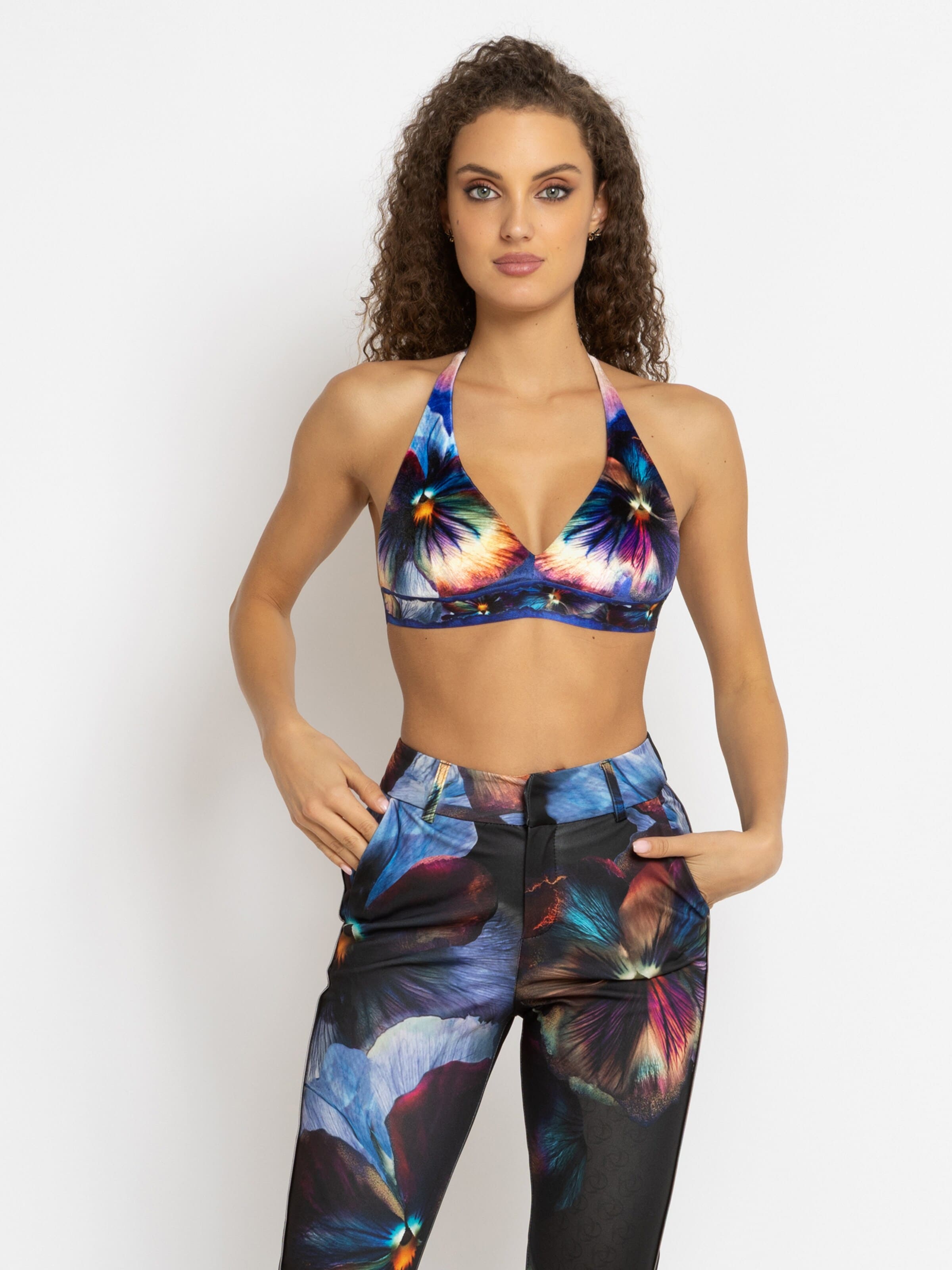 JIORO Triangel Bikinitop 'VIOLET'‌‌ in Mischfarben