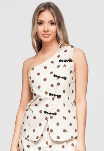 Ombre Blouse in Beige: voorkant