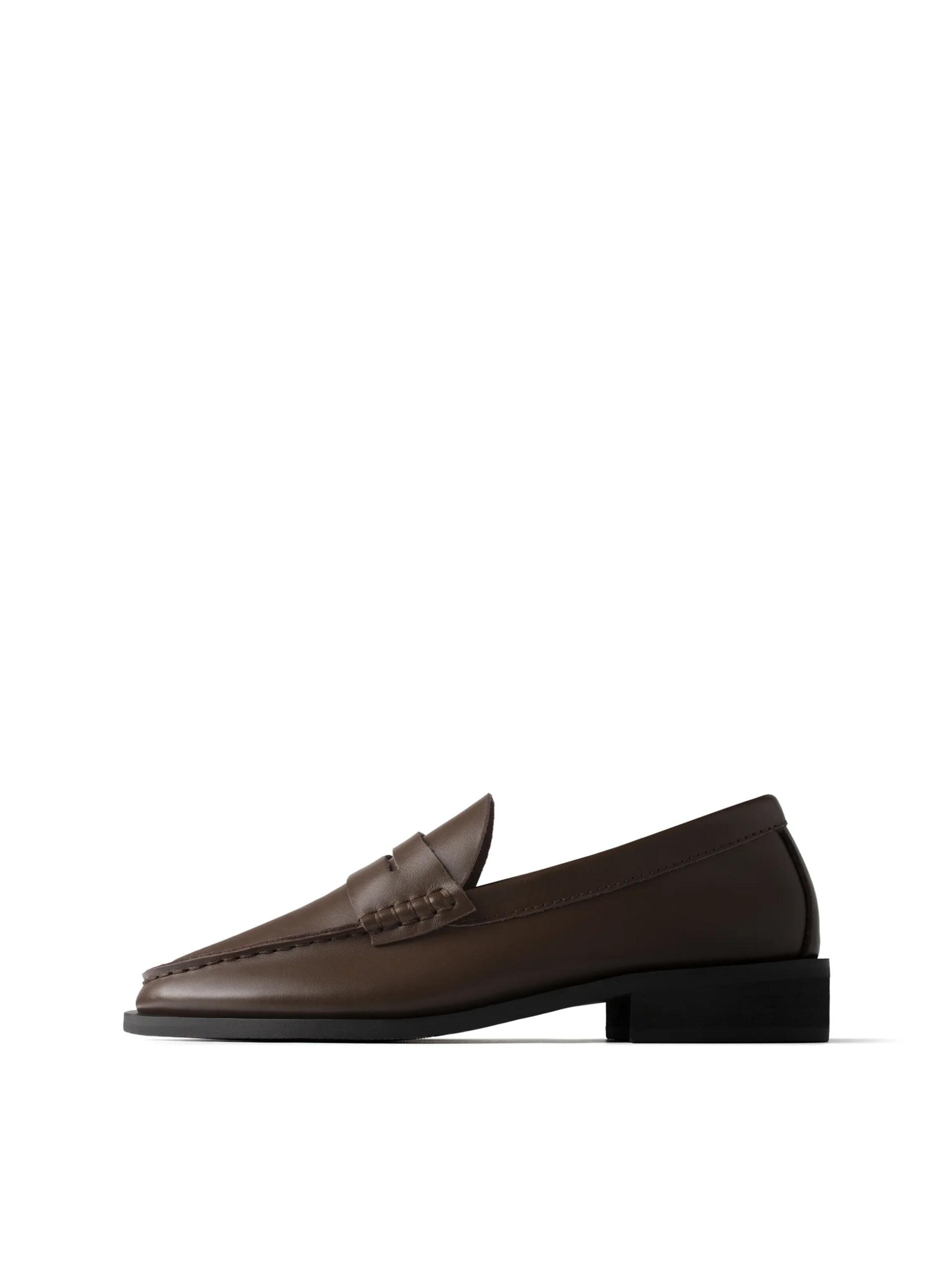L37 HANDMADE SHOES Natikači 'TO MAKE IT EASIER' | rjava barva: sprednja stran
