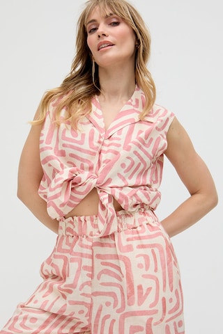 RAFFYA Top in Pink: Vorderseite