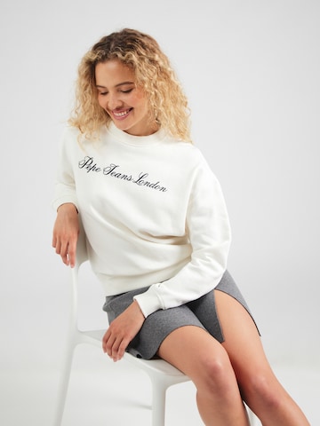 Pepe Jeans Μπλούζα φούτερ σε λευκό: μπροστά