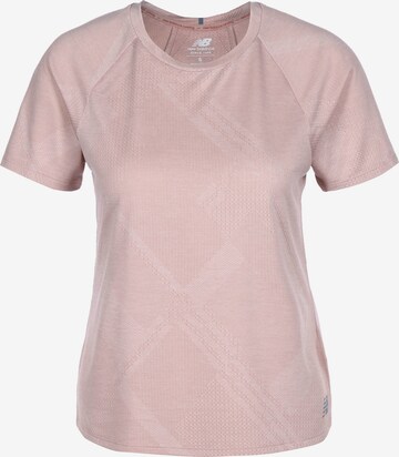 T-shirt fonctionnel 'Speed Fuel' new balance en rose : devant