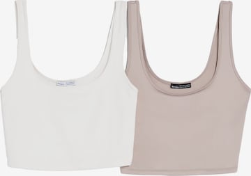 Bershka Top – béžová: přední strana