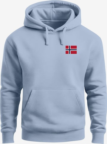 Neverless Sweatshirt 'Norwegen' in Blue: front