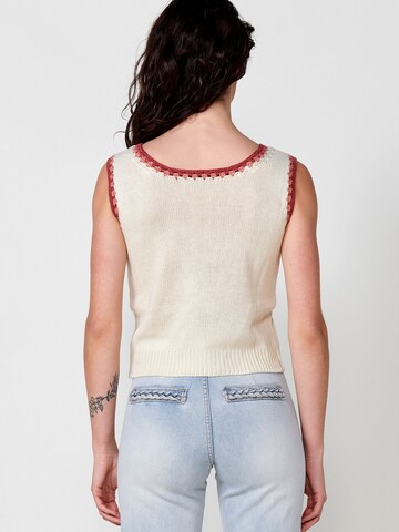 Top in maglia di KOROSHI in bianco