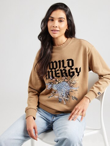 ONLY Sweatshirt 'ONLLUCINDA' in Brown