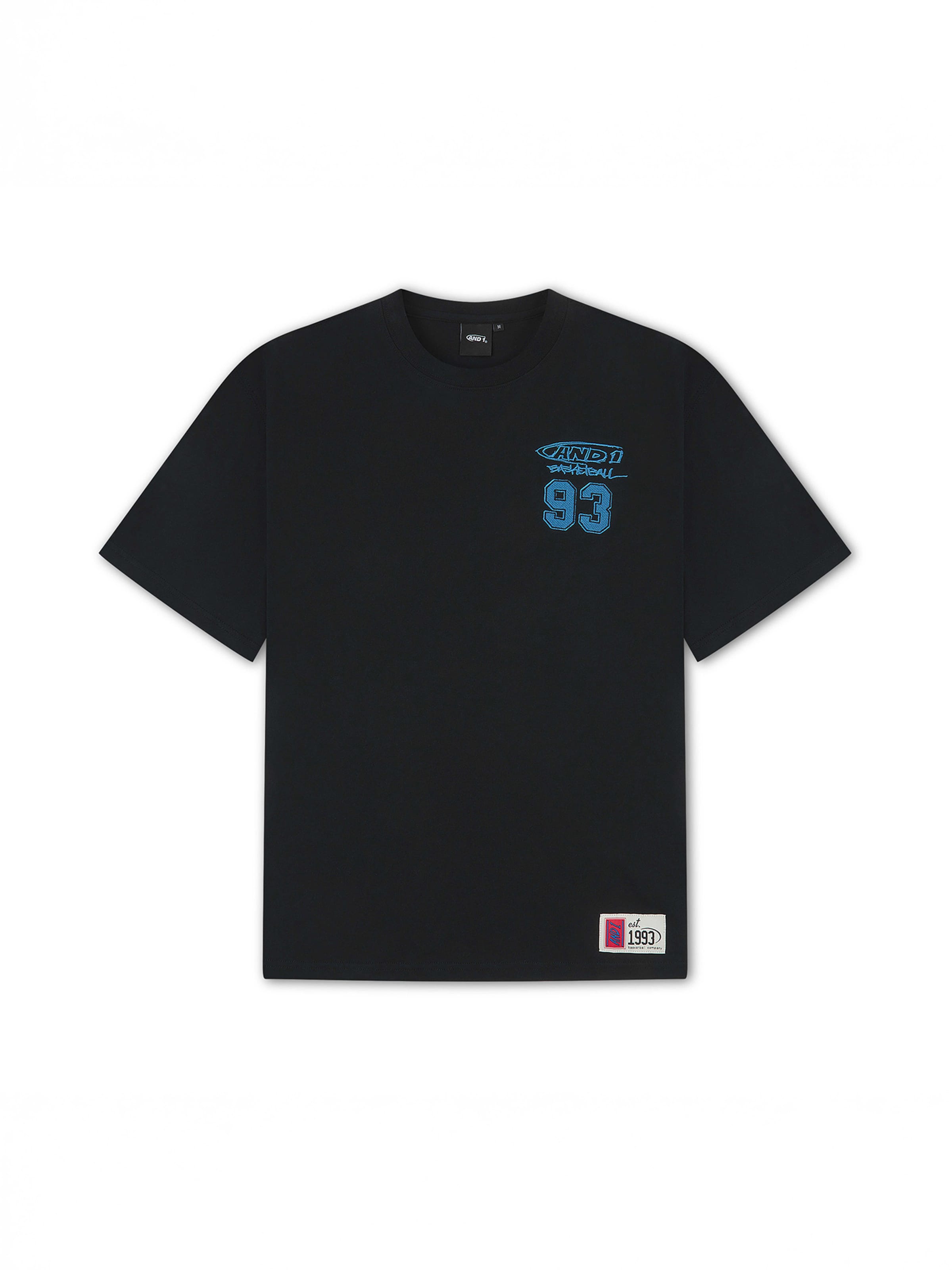 AND1 T-Shirt 'Core 93' in Schwarz: Vorderseite