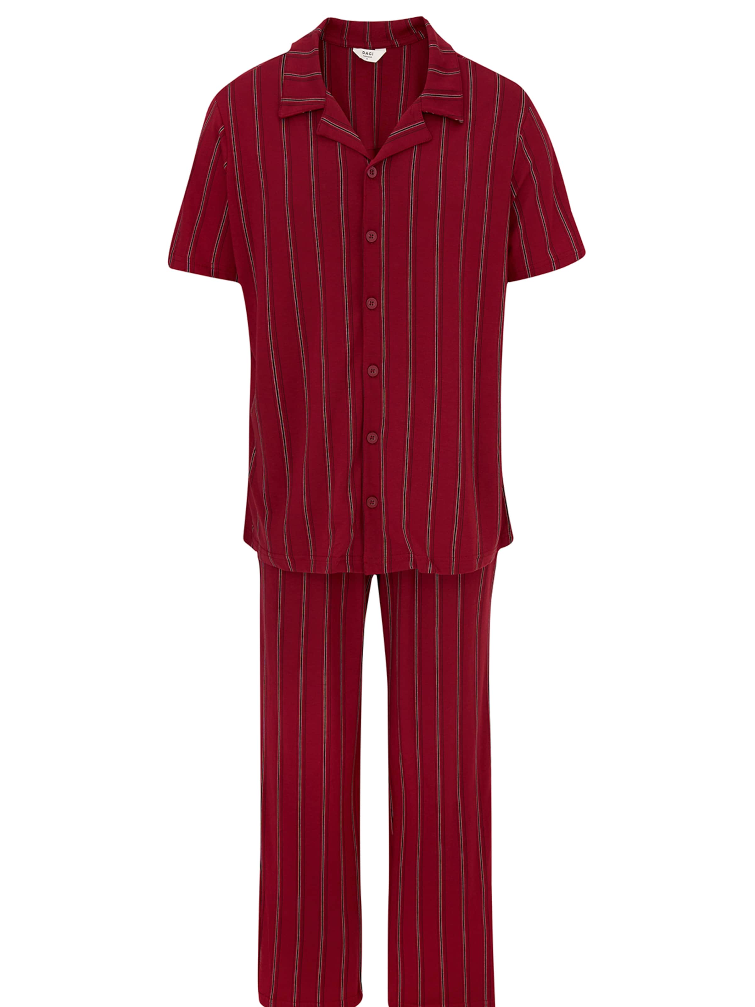 Pyjama long Dagi en rouge : devant