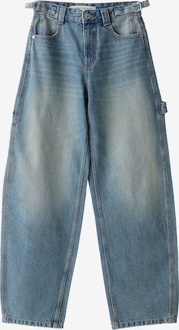 Bershka Широки крачоли Дънки в синьо: отпред