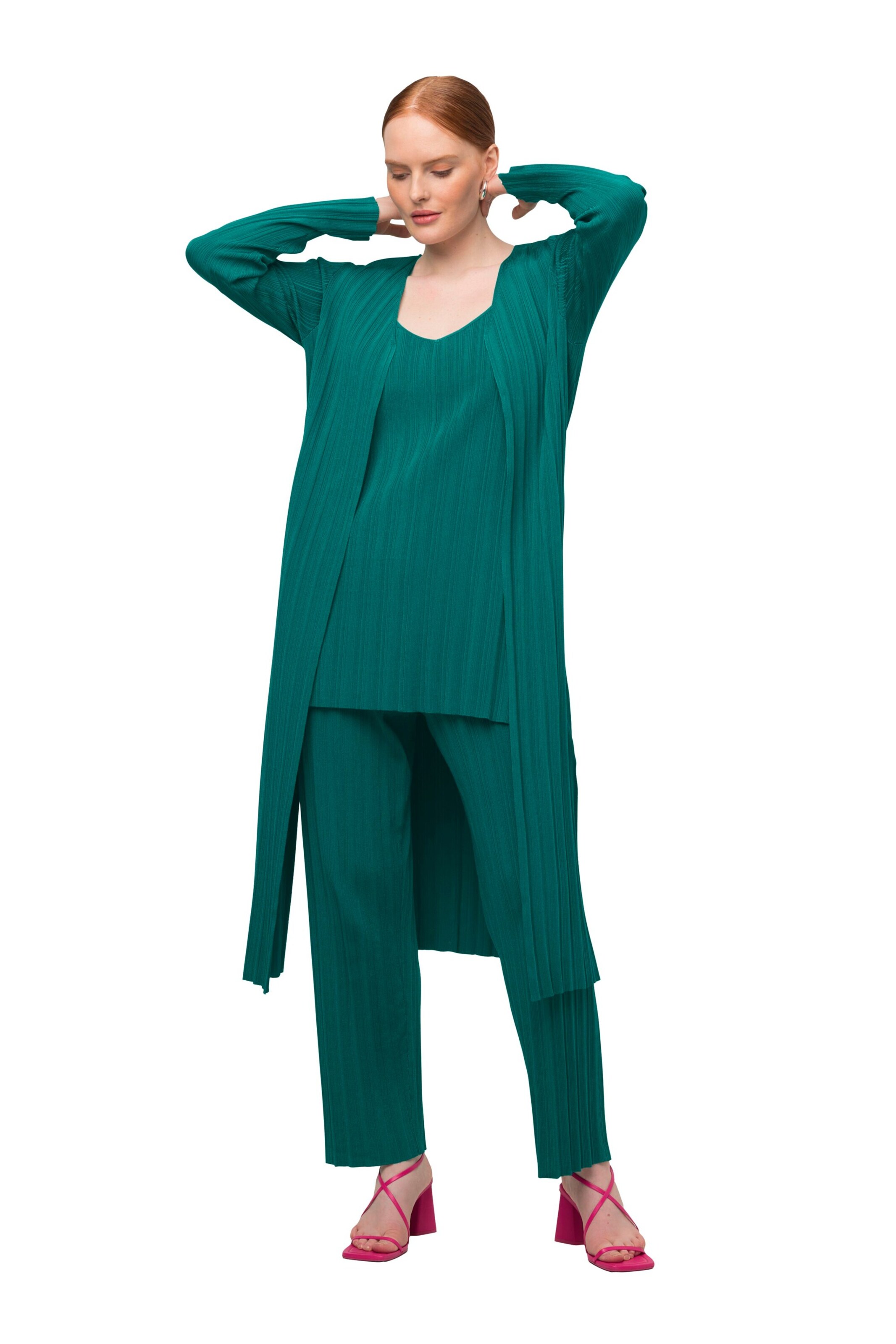 Ulla Popken Knit cardigan in Green