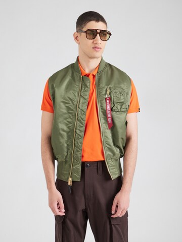 Gilet 'MA-1' ALPHA INDUSTRIES en vert : devant