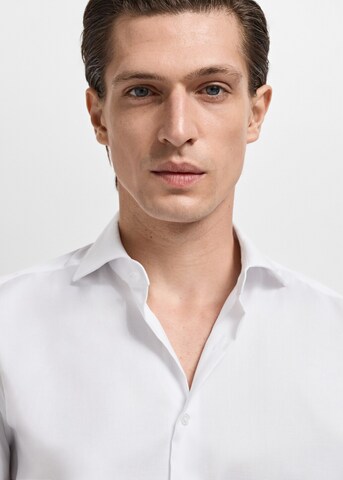 MANGO MAN Slim fit Button Up Shirt in White