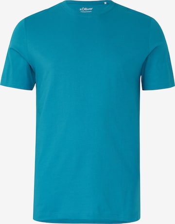 s.Oliver Men Tall Sizes Shirt in Blue: front
