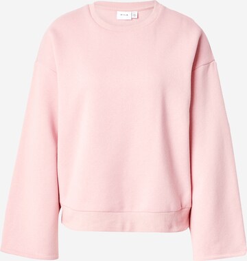 VILA Sweatshirt 'TEKS' i rosa: framsida