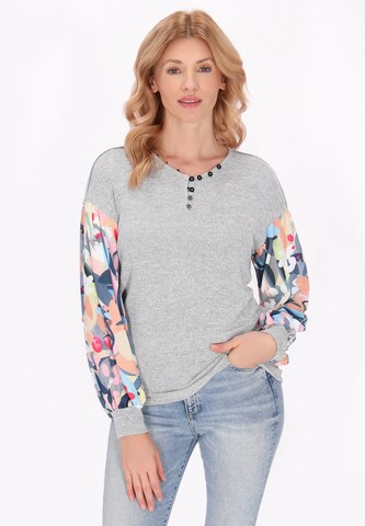 Pull-over 'Fashion Look' Usha en gris : devant