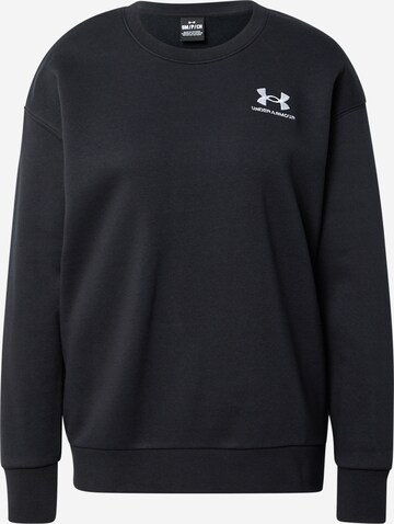 UNDER ARMOUR - Sweatshirt de desporto 'Essential' em preto: frente