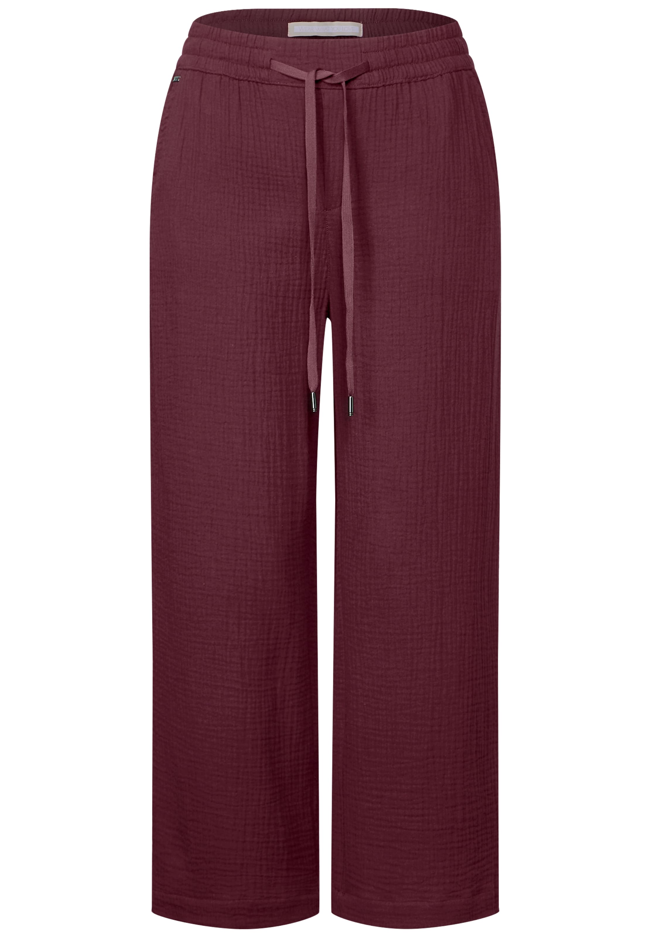 STREET ONE Wide Leg Hose in Rot: Vorderseite