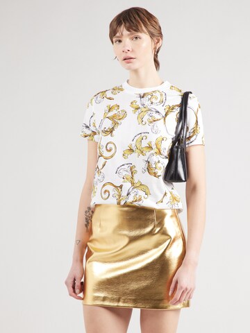 Maglietta 'BAROCCO OUTLINE' di Versace Jeans Couture in bianco: frontale