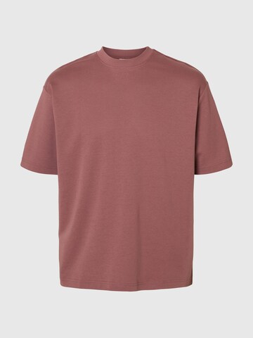 SELECTED Shirt 'SLHOscar' in Bruin: voorkant