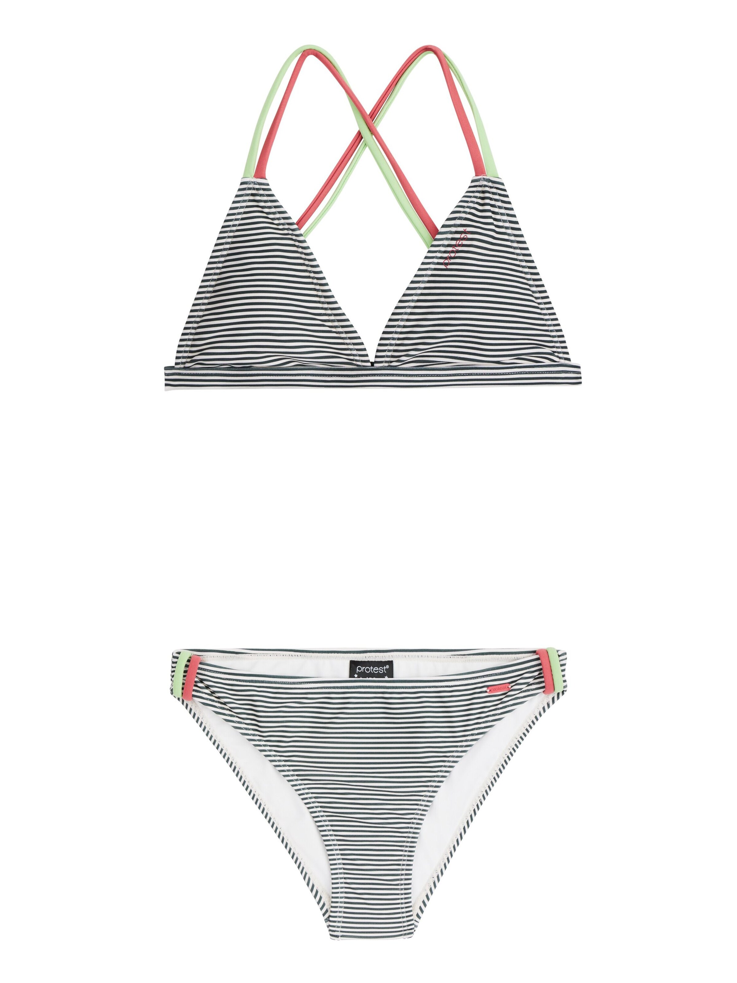 PROTEST Triangel Bikini 'PRTKRISTEL JR' in Groen: voorkant