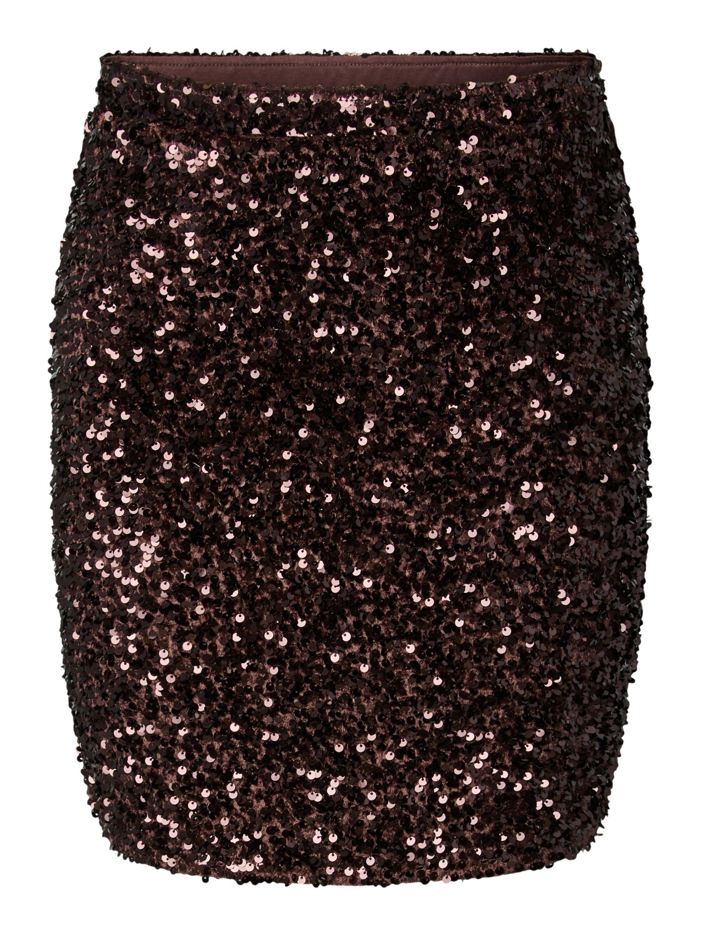 PIECES Rok 'PCKAMMY' in 38 in de kleur Chocoladebruin, Productweergave
