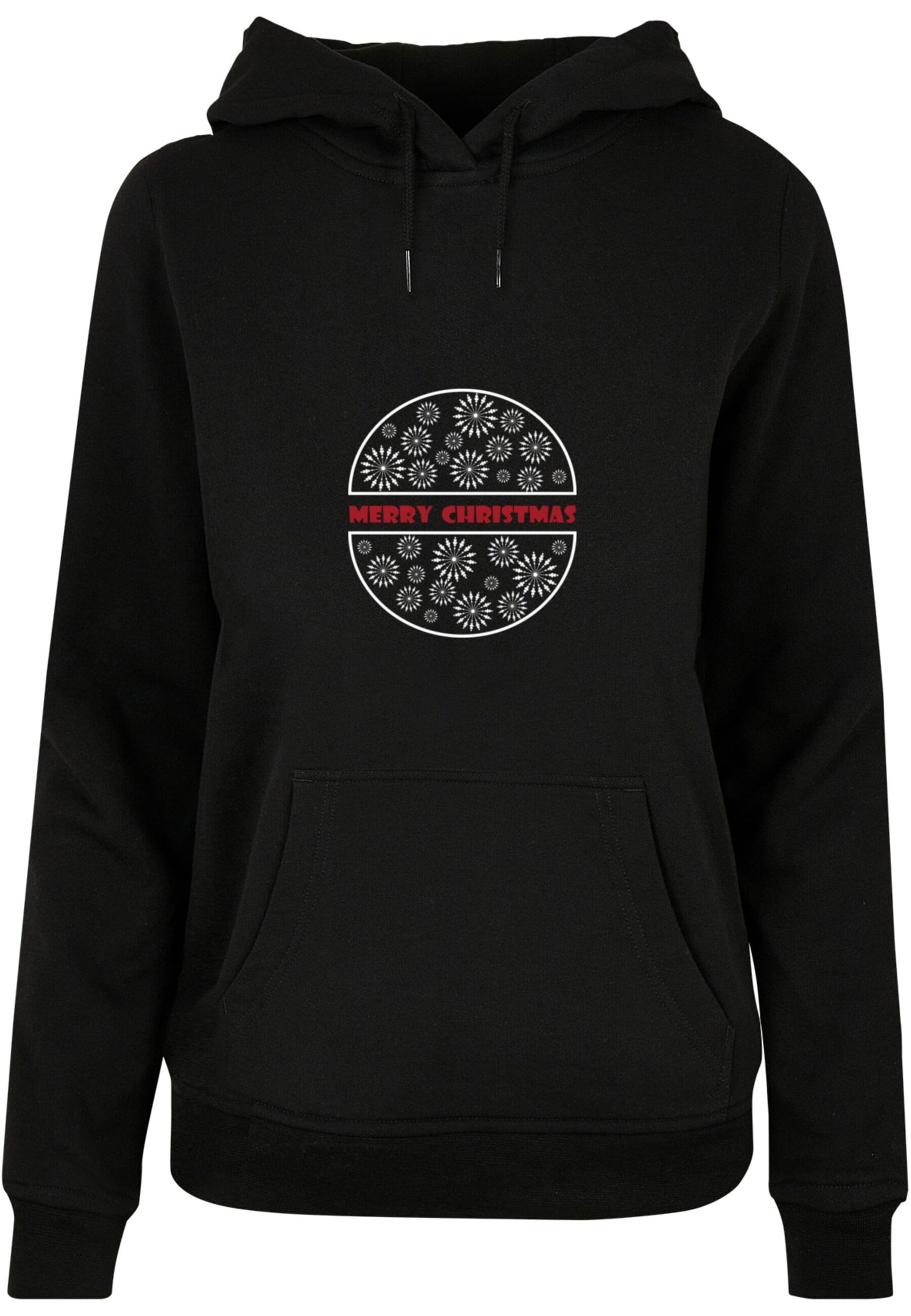 Sweat-shirt 'Merry Christmas' Merchcode en noir : devant