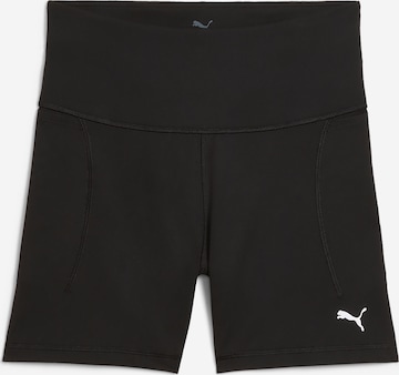 PUMASkinny Sportske hlače 'Cloudspun' - crna boja: prednji dio