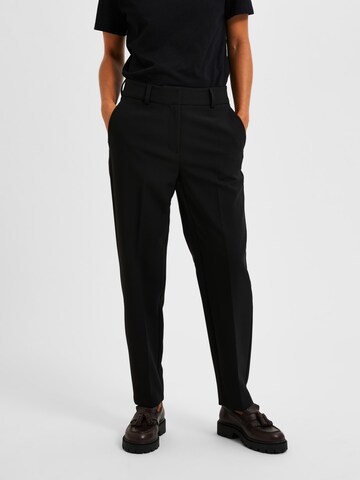 SELECTED FEMME Tapered Pants 'RITA-RIA' in Black: front