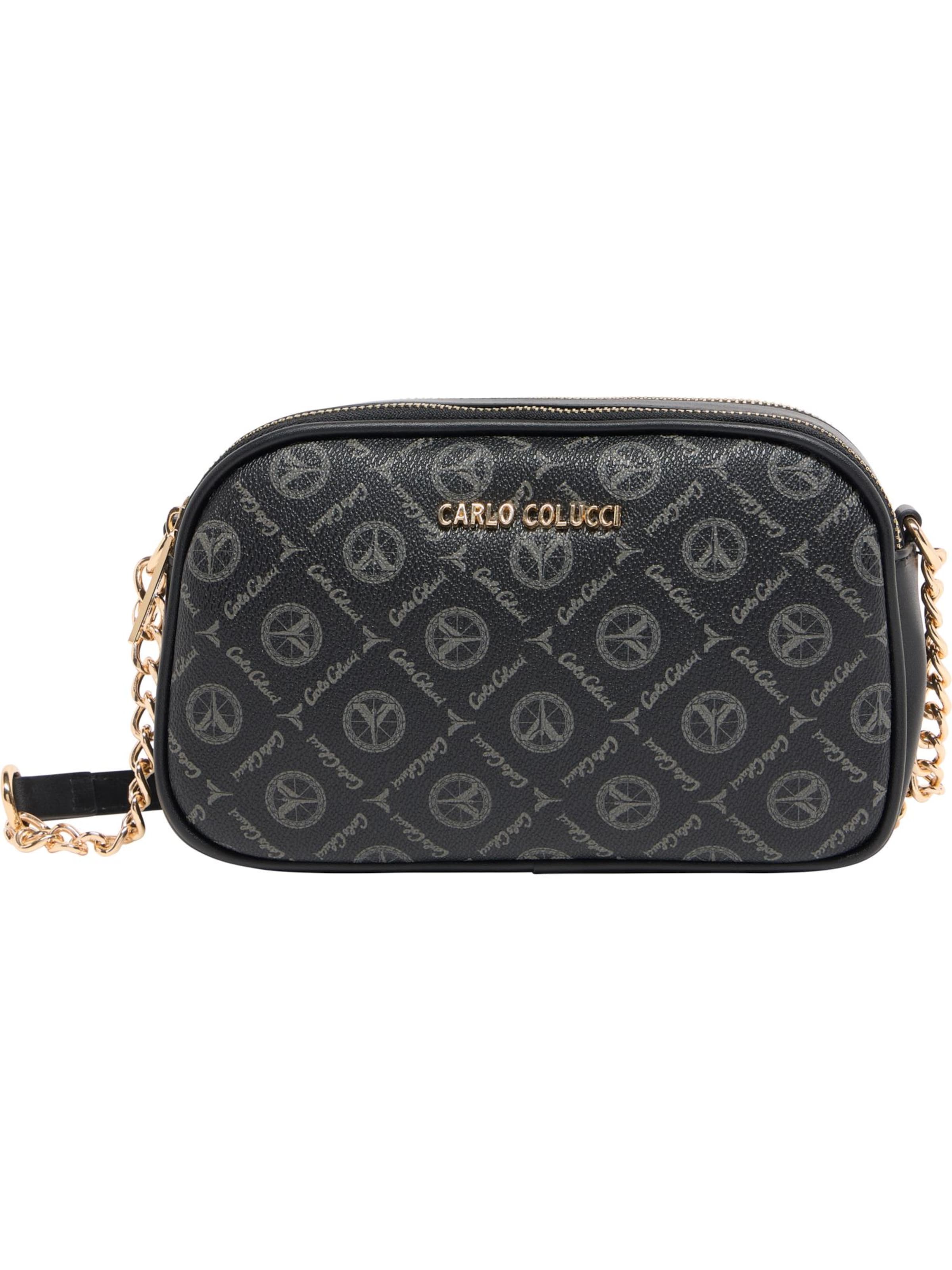 Carlo Colucci Umhängetasche 'Enrici' in Schwarz: Vorderseite