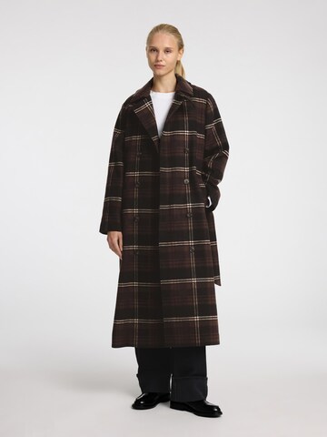 SELECTED FEMME Between-seasons coat in Brown: front