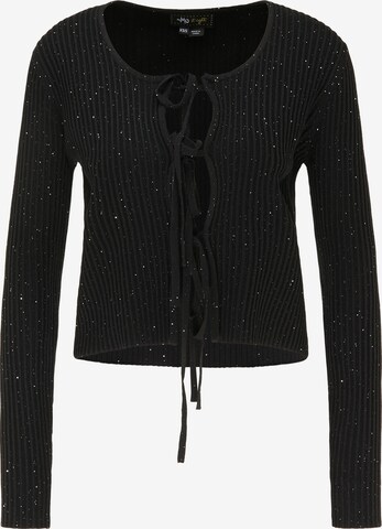 myMo at night Knit Cardigan in Black: front