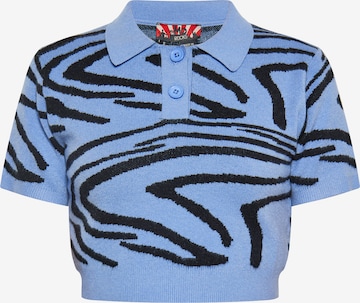 Top in maglia di myMo ROCKS in blu: frontale