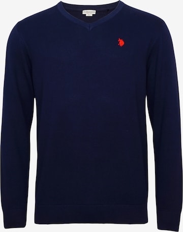 Pull-over U.S. POLO ASSN. en bleu : devant