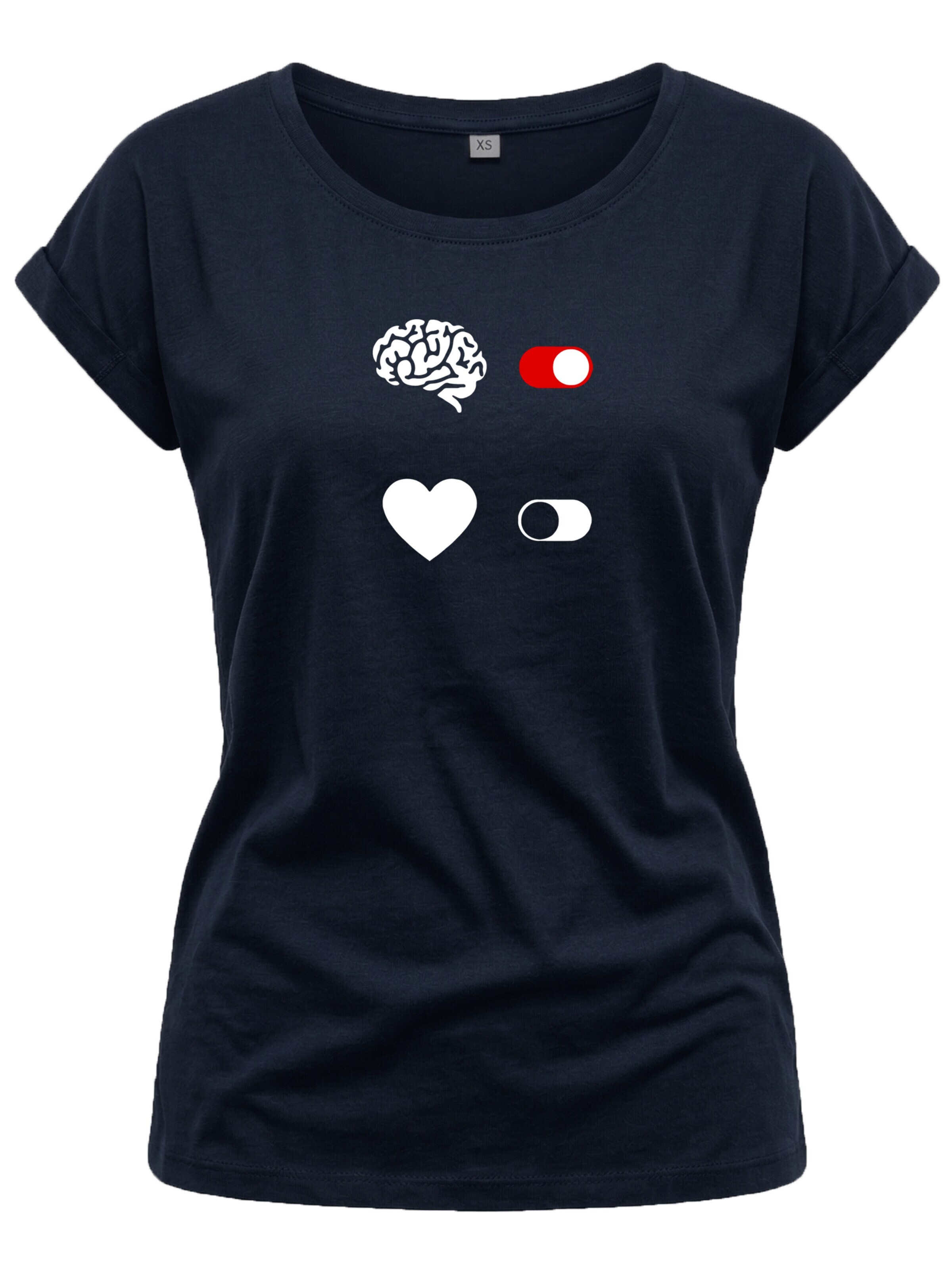 MAKAYA Shirt 'BrainOn' in Blue: front
