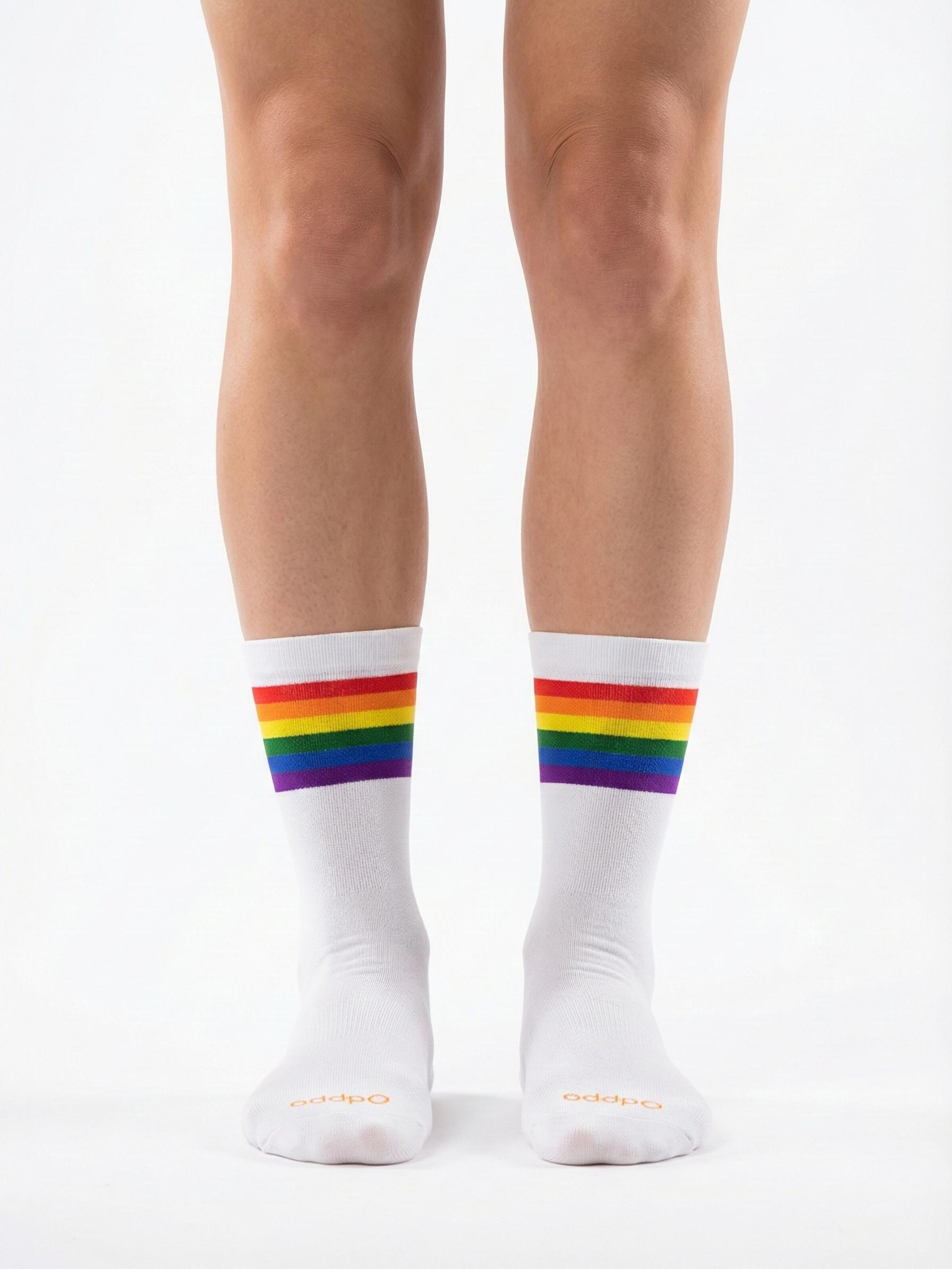 PIPPO Amsterdam Sportsokken 'Pride' in Wit: voorkant