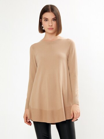 Influencer Pullover in Beige: predná strana