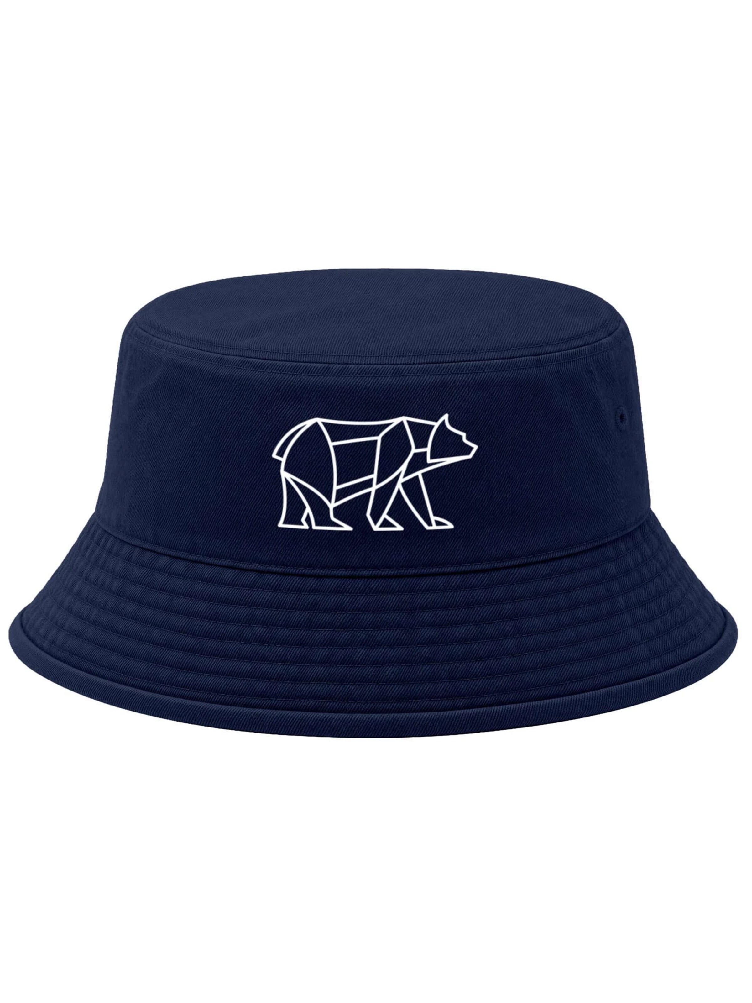 Neverless Hat 'Bär Lineart Polygon' in Blue: front