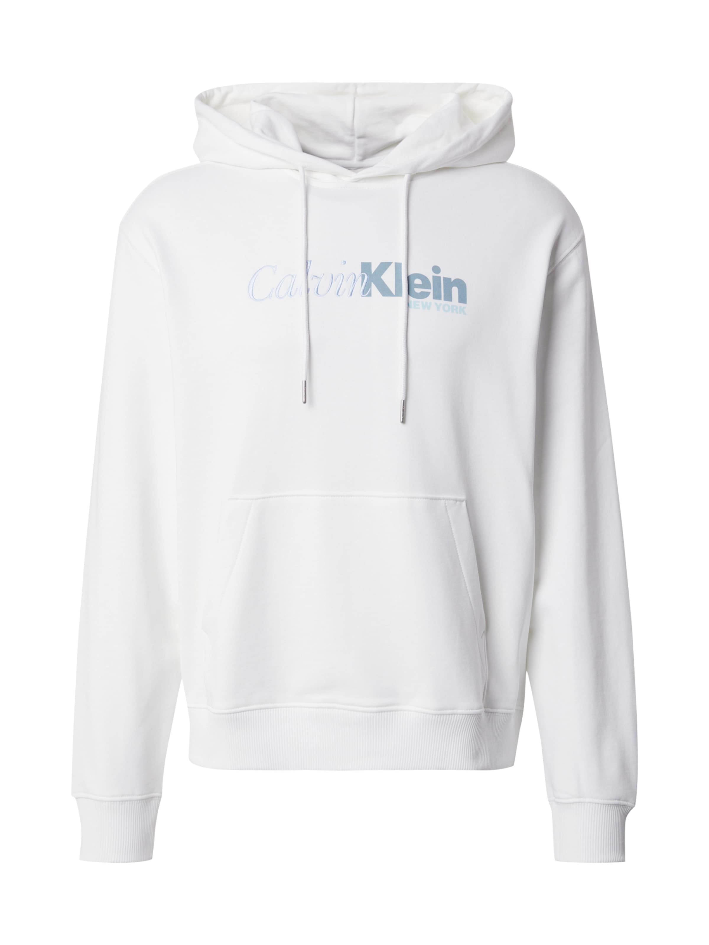 Calvin Klein Sweat-shirt en bleu-gris / bleu clair / blanc, Vue avec produit