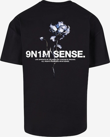9N1M SENSE T-Shirt 'Flower' in Schwarz