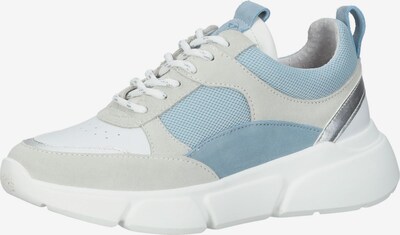PostXChange Sneaker in beige / blue denim / weiß, Produktansicht
