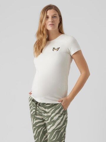 T-shirt 'BIRDIE' MAMALICIOUS en blanc : devant