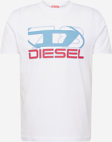 DIESEL Shirt 'T-DIEGOR-K74' in Wit: voorkant