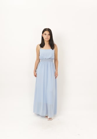 Robe Elara en bleu : devant