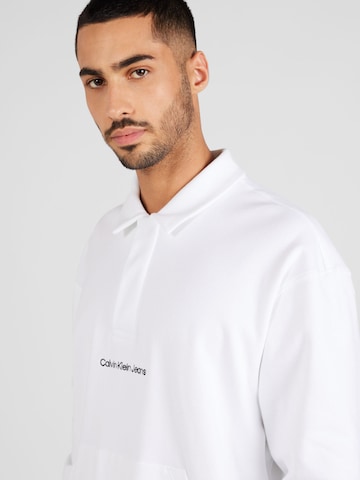 Calvin Klein Jeans Sweatshirt 'INSTITUTIONAL' in White