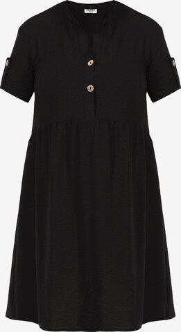 Robe-chemise ' DALIA ' Karko en noir : devant