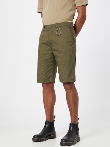 ESPRIT - Regular Calças chino em verde: frente