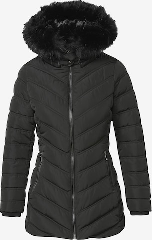 KOROSHI Winterparka in Zwart: voorkant