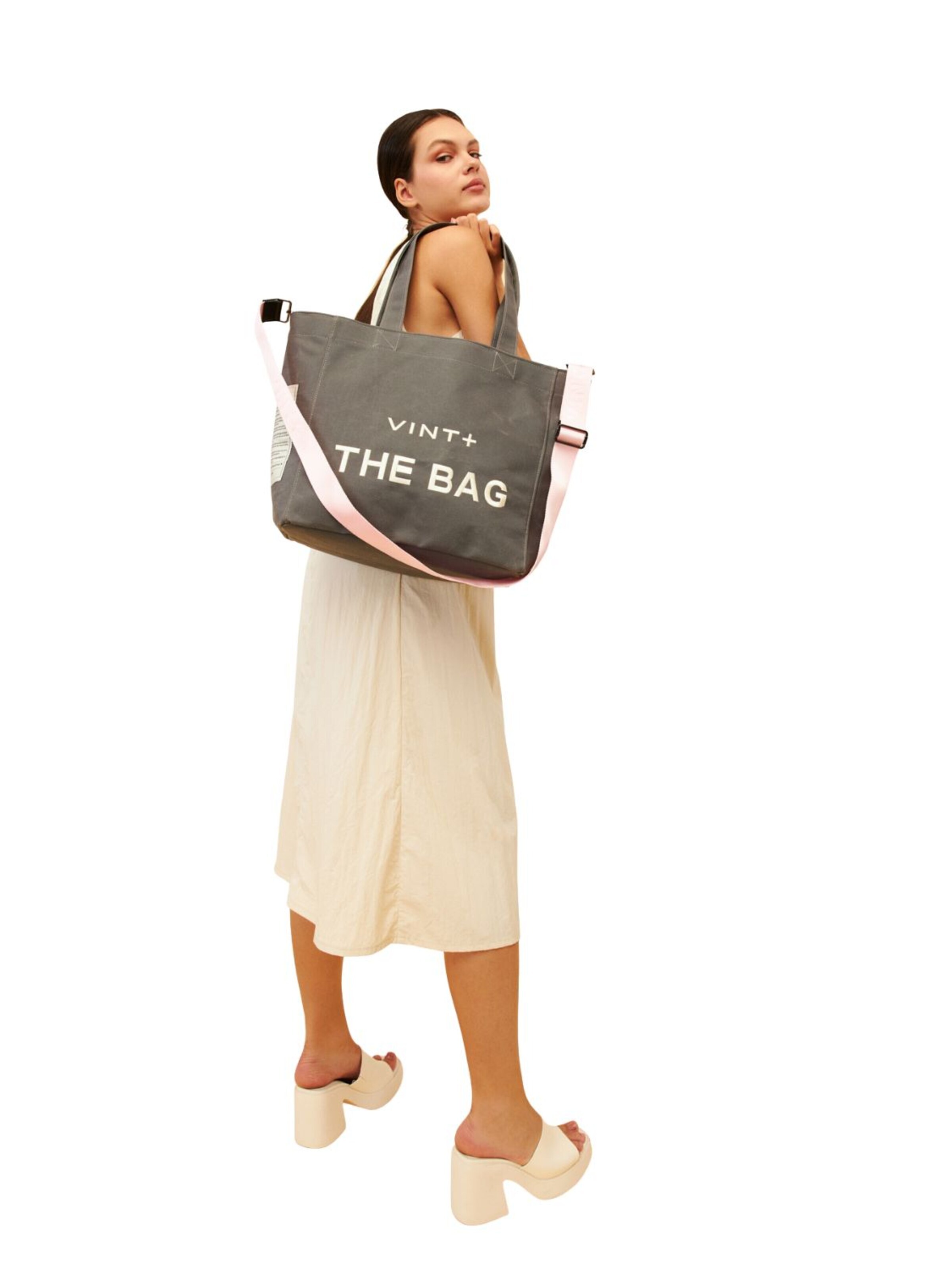VINT+ Shopper 'Tote Bag Big' in Grey