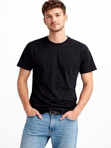 A Question Of (AQO) Shirt 'Anders Tee Garment Dyed' in Black: front